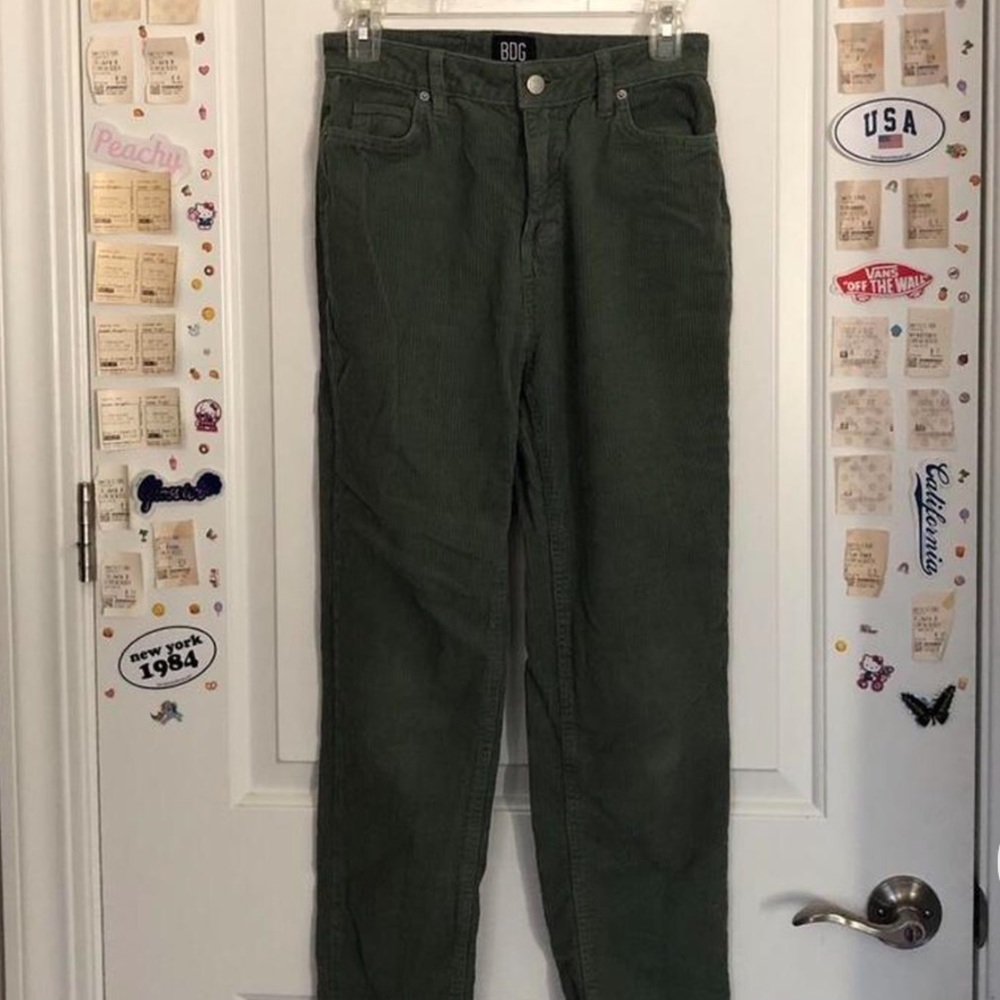 Green Corduroy Pants Mom Jeans BDG